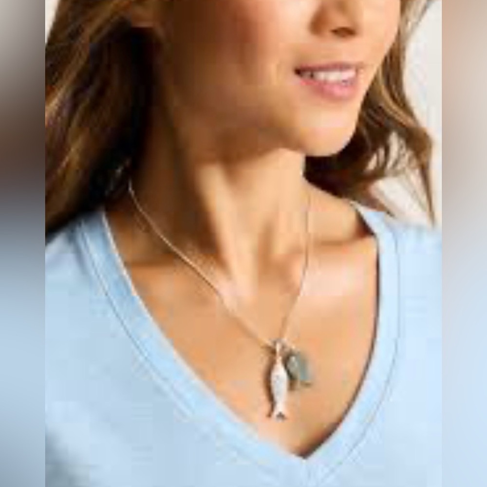 Tommy Bahama Fish Charm Necklace.  New.
